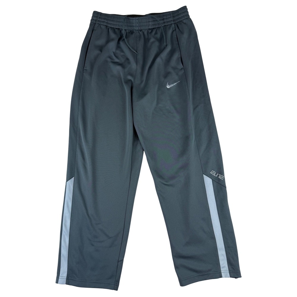 Nike Elite Basketball Pants Mens Large Grey Dri-FIT Athletic Joggers Sweatpants